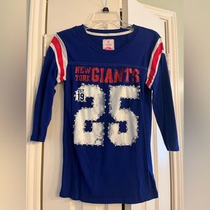 Victoria’s Secret PINK NY Giants 3/4 sleeve top!